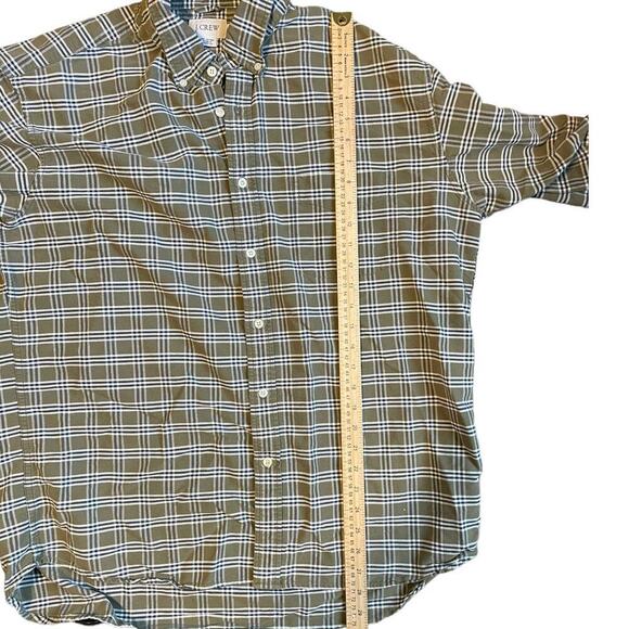 J.Crew 100% Cotton Green Plaid Button Down Shirt Size L - Picture 6 of 7